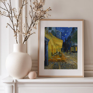 Cafe Terrace bij Nacht Vincent van Gogh Poster