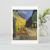 Cafe Terrace bij Night Van Gogh Feestdagenkaart (Staand voorkant)