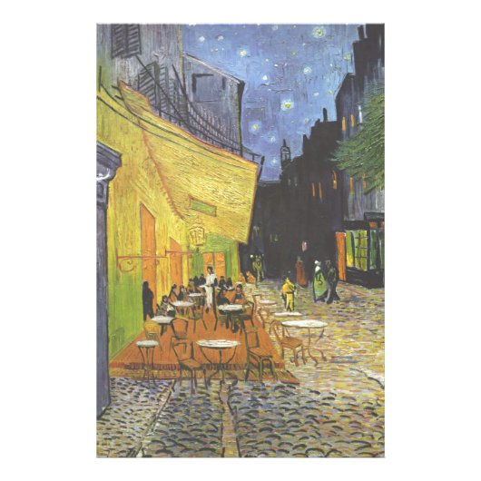 Cafe Terrace bij Night Van Gogh Foto Afdruk (Voorkant)