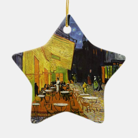 Cafe Terrace bij Night Van Gogh Keramisch Ornament (Voorkant)