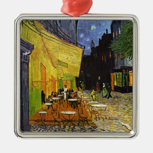 Cafe Terrace bij Night Van Gogh Metalen Ornament (Voorkant)