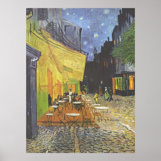 Cafe Terrace bij Night Van Gogh Poster (Voorkant)