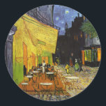 Cafe Terrace bij Night Van Gogh Ronde Sticker<br><div class="desc">Post-impressionistische schilderkunstenaar Vincent Van Gogh's grote kunstwerken en schilderijen</div>