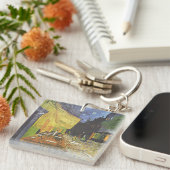 Cafe Terrace bij Night Van Gogh Sleutelhanger (Voorkant Rechts)