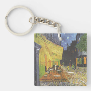 Cafe Terrace bij Night Van Gogh Sleutelhanger