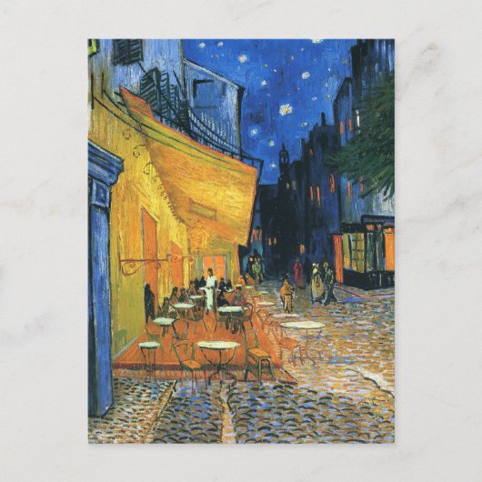 Cafe Terrace in het Briefkaart Night Van Gogh (Voorkant)