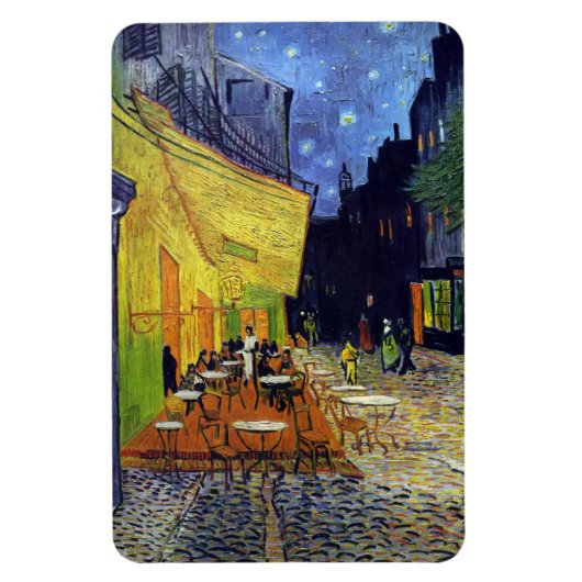 Cafe Terrace in Night door Vincent van Gogh 1888 Magneet (Verticaal)