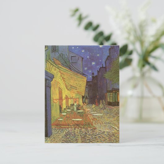 Cafe' Terrace in Night Van Gogh koffiehuis Briefkaart (Staand voorkant)