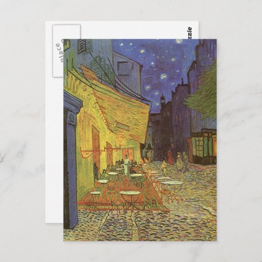 Cafe' Terrace in Night Van Gogh koffiehuis Briefkaart (Voorkant / Achterkant)