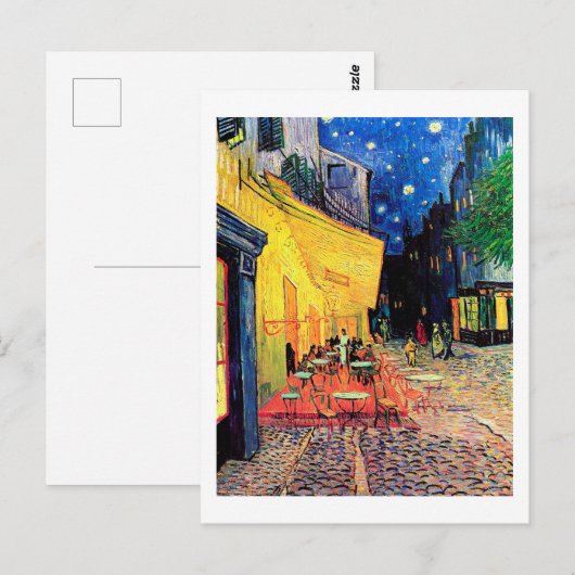 Cafe Terrace in Night, Vincent van Gogh, 1888 Briefkaart (Voorkant / Achterkant)