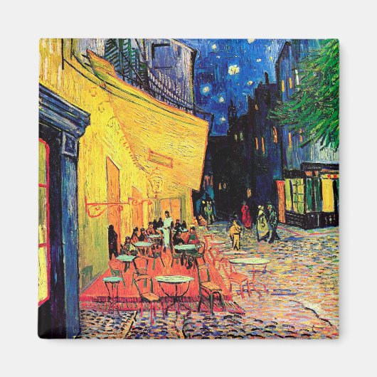 Cafe Terrace in Night, Vincent van Gogh, 1888 Magneet (Voorkant)