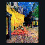 Cafe Terrace in Night, Vincent van Gogh, 1888 Poster<br><div class="desc">Vincent Willem van Gogh (30 maart 1853 - 29 juli 1890) was een Nederlandse postimpressionist schilder die een van de beroemdste en invloedrijkste figuren in de geschiedenis van de Westerne kunst is. In iets meer dan 10 jaar creëerde hij ongeveer 2.100 kunstwerken, waaronder ongeveer 860 olieschilderijen, waarvan het grootste deel...</div>