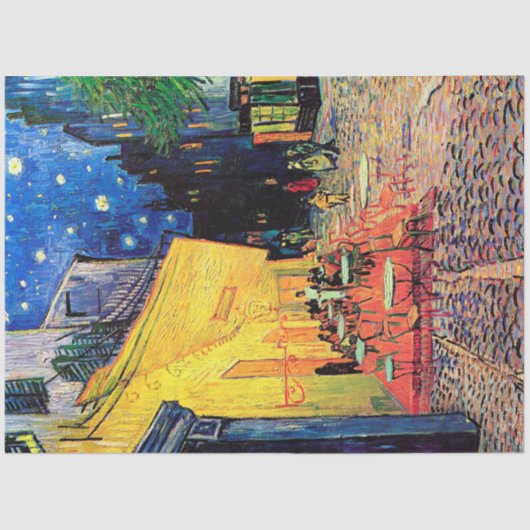Cafe Terrace in Night, Vincent van Gogh, 1888 Tissuepapier (Voorkant)