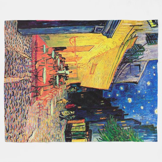 Cafe Terrace in Night, Vincent van Gogh Fleece Deken (Voorkant (Horizontaal))