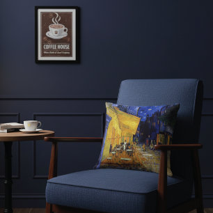 Cafe Terrace Night France Vincent van Gogh Kussen