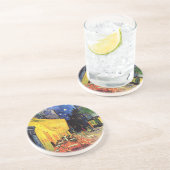 Café Terrace over de plaats van het forum, Arles a Zandsteen Onderzetter (Zijkant)