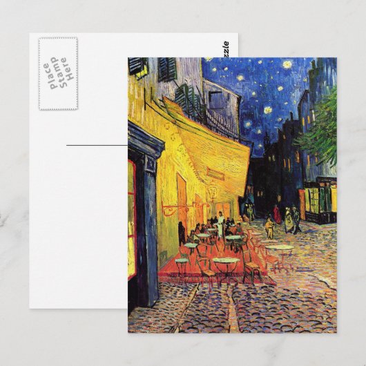 Cafe Terrace Place of Forum Van Gogh Fine Art Briefkaart (Voorkant / Achterkant)