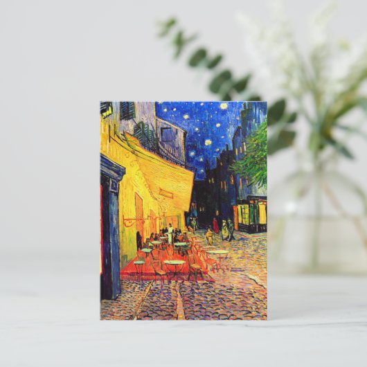 Cafe Terrace Place of Forum Van Gogh Fine Art Briefkaart (Staand voorkant)