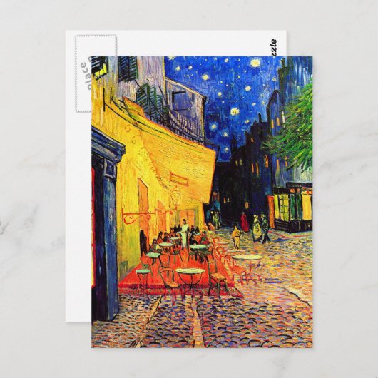 Cafe Terrace Place of Forum Van Gogh Fine Art Briefkaart (Voorkant / Achterkant)