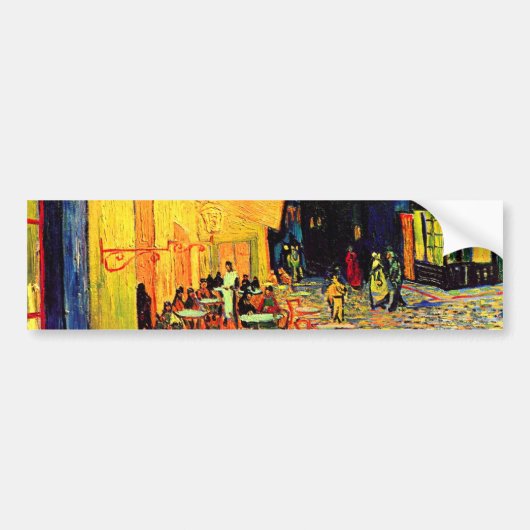 Cafe Terrace Place of Forum Van Gogh Fine Art Bumpersticker (Voorkant)