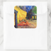 Cafe Terrace Place of Forum Van Gogh Fine Art Vierkante Sticker (Tas)