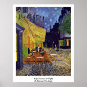 Cafe Terrace 's nachts door Vincent van Gogh Poster (Voorkant)