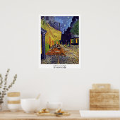 Cafe Terrace 's nachts door Vincent van Gogh Poster (Keuken)