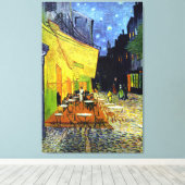 Café Terrace 's nachts van Van Gogh Fine Art Canvas Afdruk (Insitu (Houten vloer))