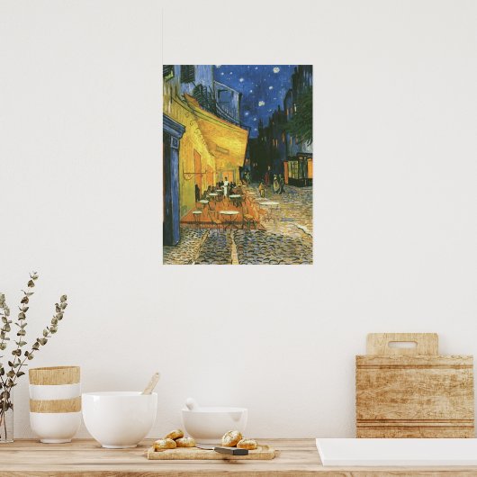 Cafe Terrace van Van Gogh Post-Impressionist Poste Poster (Keuken)