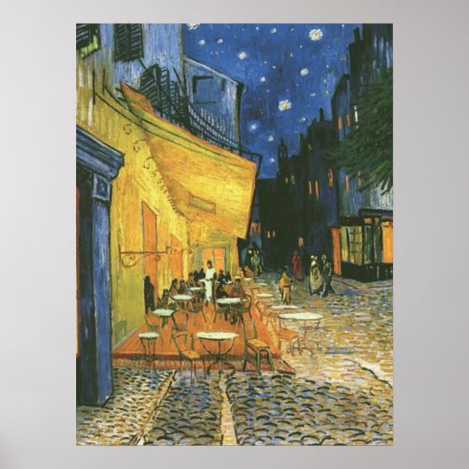 Cafe Terrace van Van Gogh Post-Impressionist Poste Poster (Voorkant)