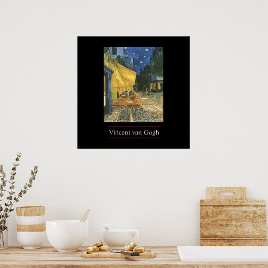 Cafe Terrace van Van Gogh Poster Print (Keuken)