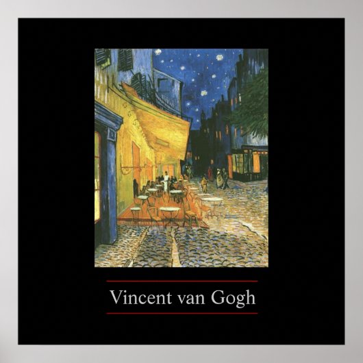Cafe Terrace van Van Gogh Poster Print (Voorkant)