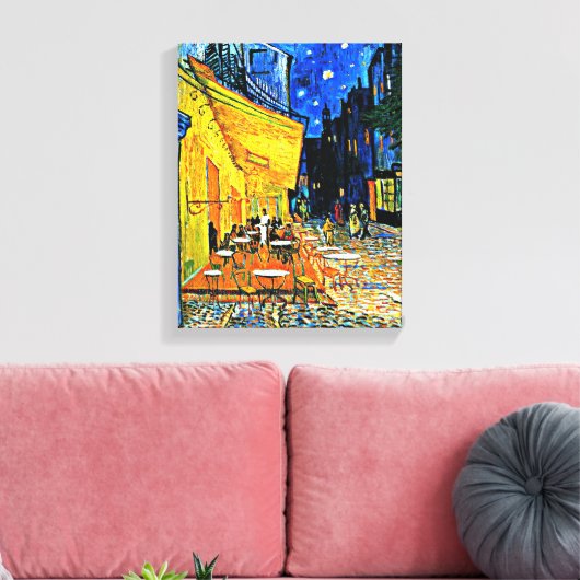 Cafe Terrace van Vincent van Gogh Canvas Afdruk (Insitu (Woonkamer))
