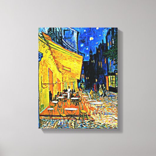 Cafe Terrace van Vincent van Gogh Canvas Afdruk (Voorkant)