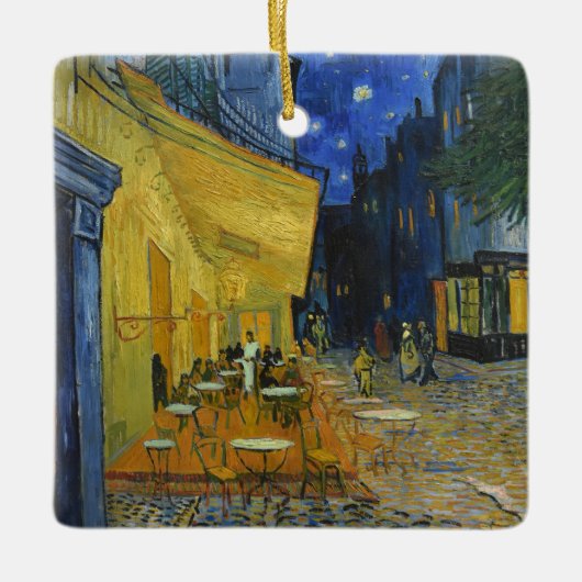 Café Terrace van Vincent Van Gogh Keramisch Ornament (Voorkant)
