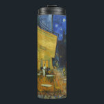 Café Terrace van Vincent Van Gogh Thermosbeker<br><div class="desc">Dit schilderij van een kleurrijk uitzicht in de openlucht is een beeldhouwwerk, het beeld van een ontspannen toeschouwer die zonder zorgen geniet van de charme van zijn omgeving. Het herinnert zich de stemming van Van Gogh toen hij schreef: "De nacht is levendiger en rijker dan de dag." De geel van...</div>