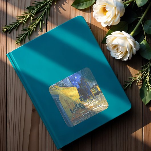 Café Terrace van Vincent Van Gogh Vierkante Sticker