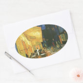 Cafe Terrace - Vincent van Gogh Ovale Sticker (Envelop)