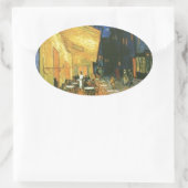 Cafe Terrace - Vincent van Gogh Ovale Sticker (Tas)