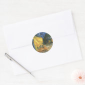 Cafe Terrace - Vincent van Gogh Ronde Sticker (Envelop)