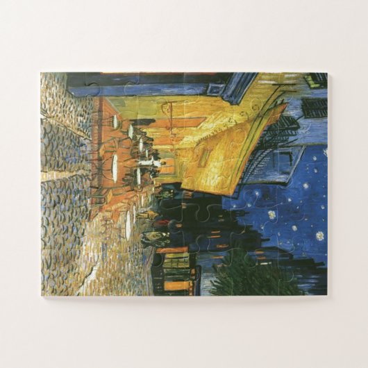 Cafe Terrace - Vincent van Gogh schilderende Art Legpuzzel (Horizontaal)