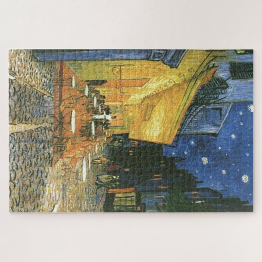 Cafe Terrace - Vincent van Gogh schilderende Art Legpuzzel (Horizontaal)