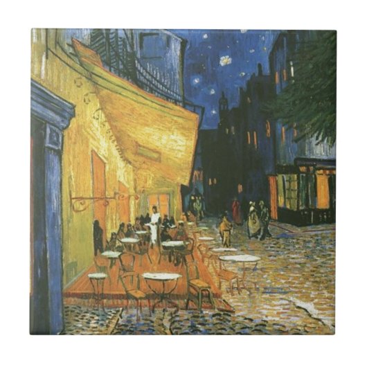 Cafe Terrace - Vincent van Gogh Tegeltje (Voorkant)