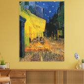 Café Terras bij Nacht Canvas Afdruk (Insitu (Woonkamer))