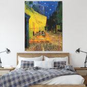 Café Terras bij Nacht Canvas Afdruk (Insitu (Slaapkamer))