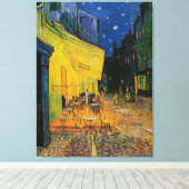 Café Terras bij Nacht Canvas Afdruk (Insitu (Houten vloer))