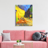 Café Terras bij Nacht Canvas Afdruk (Insitu (Woonkamer))