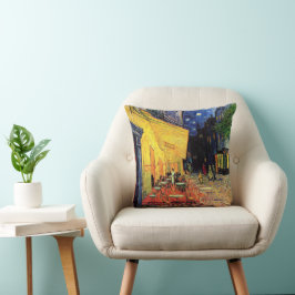 Cafe Terras bij Nacht door Vincent van Gogh Kussen