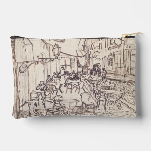 Café Terras bij Nacht, Schets van de Schone Kunste Etui (Achterkant)