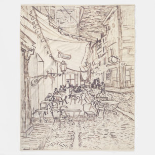 Café Terras bij Nacht, Schets van de Schone Kunste Fleece Deken